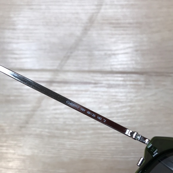 CELINE CL40011U 98V GREEN SHINNY SILVER SUNGLASSES MADE IN ITALY - Picture 5 of 8